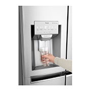 LG Side-by-Side mit InstaView Door-in-Door™ | 601 Liter Kapazität | Eis-, Crushed Ice - und Wasserspender | Festwasseranschluss | Total No Frost | DoorCooling+™ |ThinQ®, GSX960NECE