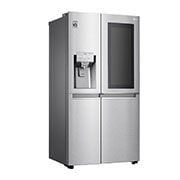 LG Side-by-Side mit InstaView Door-in-Door™ | 601 Liter Kapazität | Eis-, Crushed Ice - und Wasserspender | Festwasseranschluss | Total No Frost | DoorCooling+™ |ThinQ®, GSX960NECE