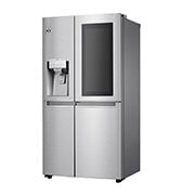 LG Side-by-Side mit InstaView Door-in-Door™ | 601 Liter Kapazität | Eis-, Crushed Ice - und Wasserspender | Festwasseranschluss | Total No Frost | DoorCooling+™ |ThinQ®, GSX960NECE