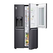 LG Side-by-Side mit InstaView Door-in-Door™ | 625 Liter Kapazität | Eis-, Crushed Ice-und Wasserspender | 4L Wassertank | Total No Frost | DoorCooling+™ | ThinQ®, GSX961MCCE