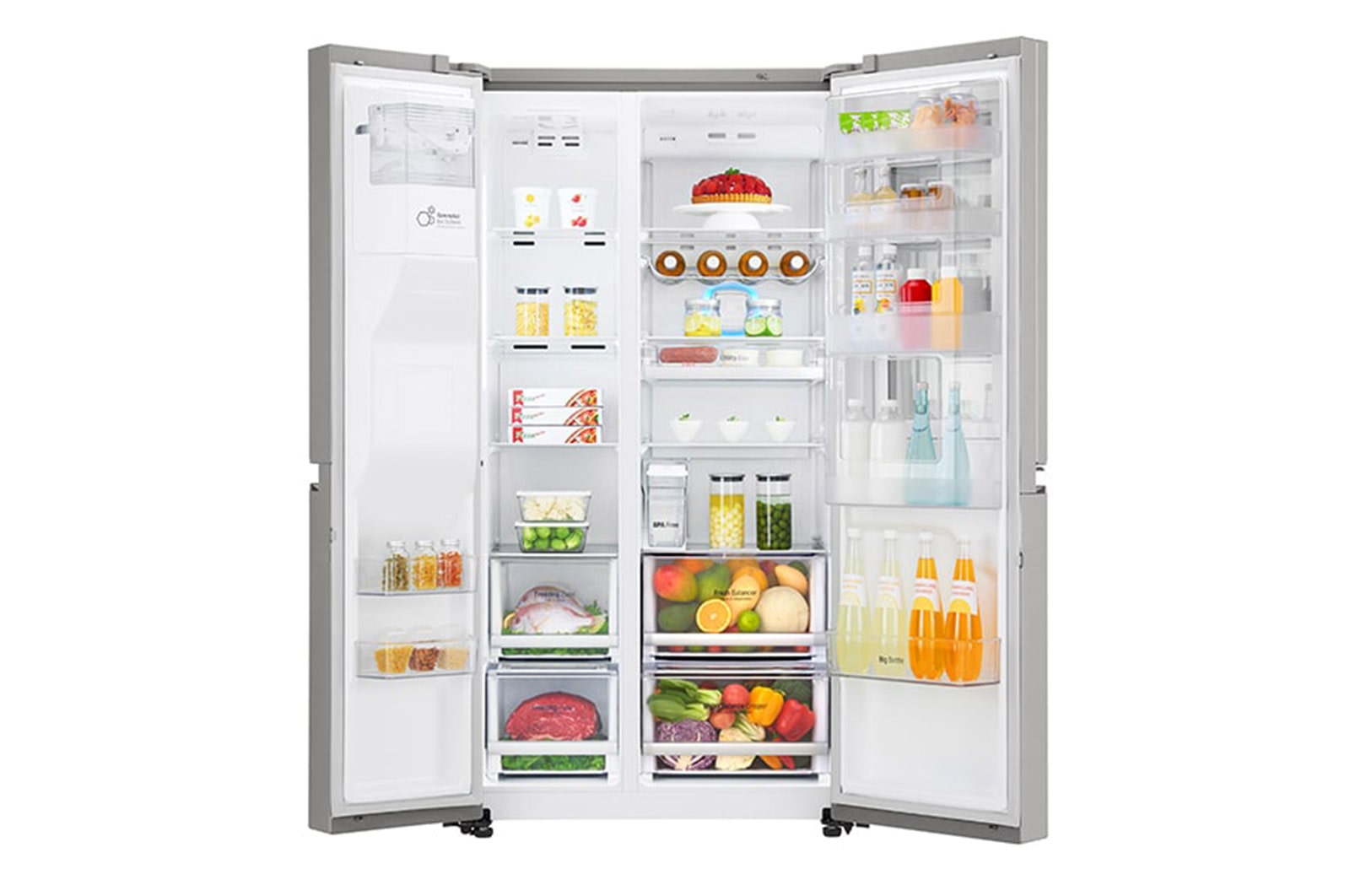 LG Side-by-Side InstaView Door-in-Door™ | ThinQ® | 625 L Kapazität, GSX971NEAZ