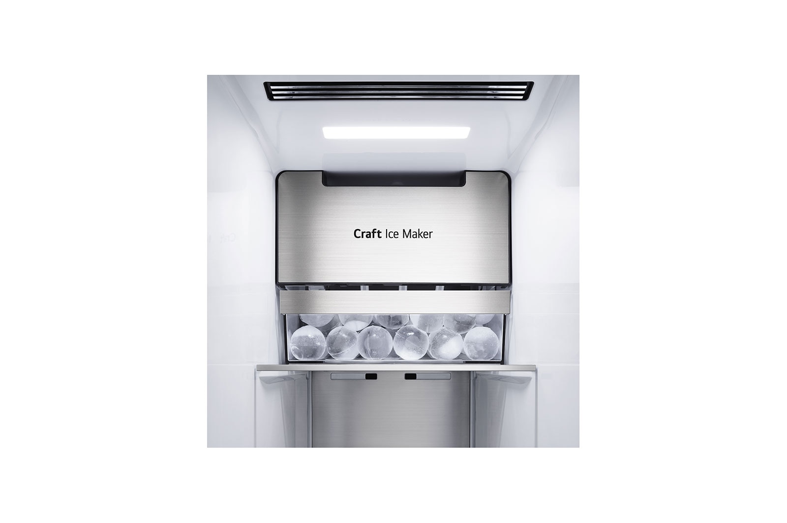 LG Side-by-Side mit InstaView Door-in-Door® | Craft Ice Kugeln | Eis-, Crushed Ice- und Wasserspender | 635 Liter Kapazität | Energieeffizienzklasse E | Festwasseranschluss | Brushed Steel | GSXV90BSDE, GSXV90BSDE