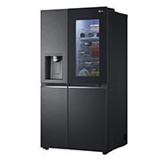 LG Side-by-Side mit InstaView Door-in-Door® | Eis-, Crushed Ice- und Wasserspender | 635 Liter Kapazität | Energieeffizienzklasse E | Festwasseranschluss | Matte Black Steel | GSXV90MCAE, GSXV90MCAE