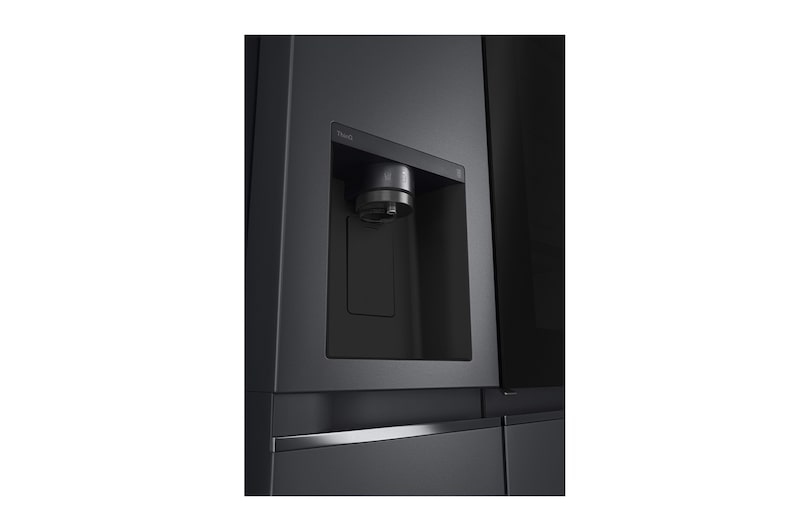 LG Side-by-Side mit InstaView Door-in-Door®  | Eis-, Crushed Ice- und Wasserspender | 635 Liter Kapazität | Energieeffizienzklasse E | Interner Wassertank 4L | Matte Black | GSXV91MCLE, GSXV91MCLE