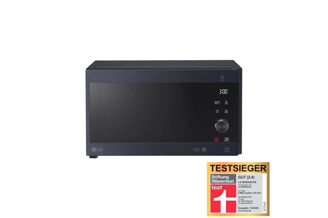LG Mikrowelle mit Smart Inverter Technologie I Quarz Grill I 25 Liter Kapazität | Leistung: 1000 Watt | MH6565CPB , MH6565CPB
