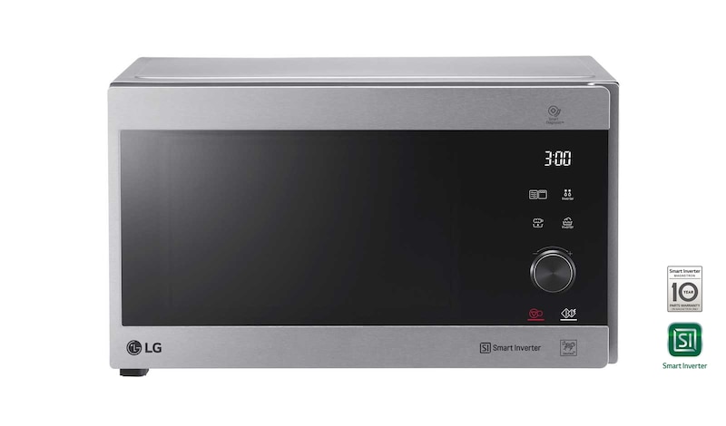 LG Mikrowelle mit Smart Inverter Technologie, Quarz Grill und 25 Liter Kapazität und I-Wave Technologie, MH6565CPS