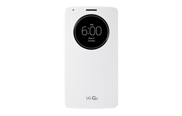 LG QuickCircle™ Case – Schutzhülle für LG G3 ermöglicht kabelloses Laden, CCF-340G