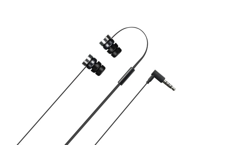 LG Quadbeat Headset in schwarz oder weiss mit dezentem LG Branding, HSS-F410