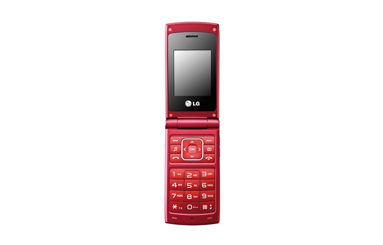 LG Klapphandy mit 2-Zoll-Display und VGA CMOS Kamera, A133 black-red