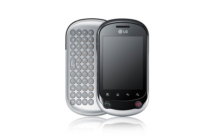LG OPTIMUS CHAT Android-Slider mit 2,8 Zoll Full-Touchscreen, Wi-Fi und 3 MP Kamera, C550