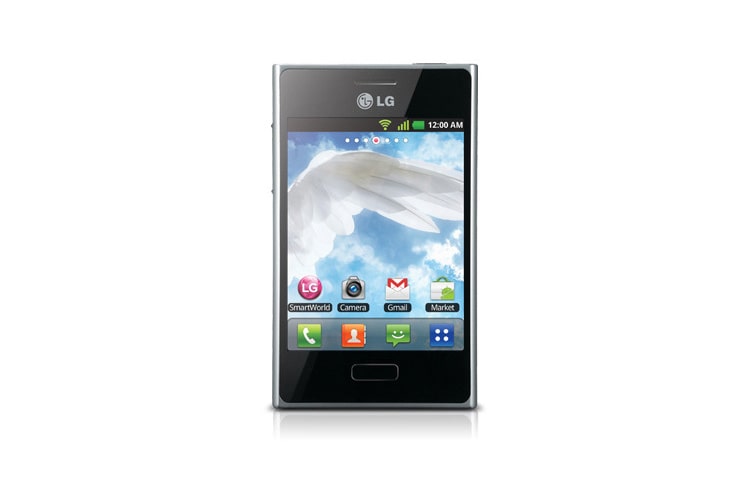 Vorderseite von OPTIMUS L3 Stylisches Einstiegs-Smartphone mit 3,2 Zoll Touchscreen, 800 MHz Prozessor &amp; Android 2.3 E400