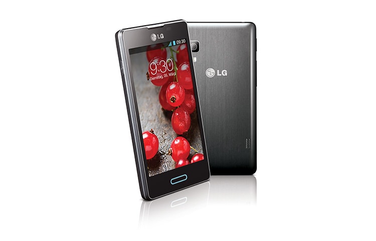 LG OPTIMUS L5'' Android Smartphone mit 4 Zoll IPS Full-Touchdisplay, 1 GHz Prozessor, 5MP Kamera mit Panoramafunktion und NFC, E460