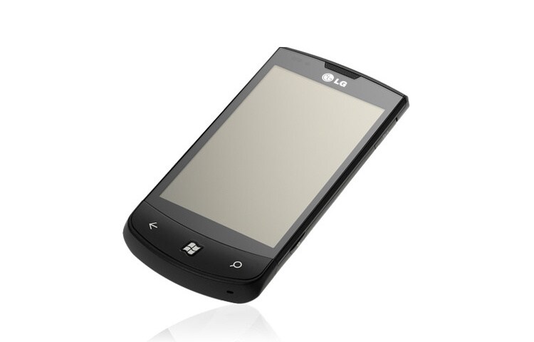 Vorderseite von &amp;#xaSmartphone mit Windows 7 und 3,8 Zoll großem Full Touchscreen E900