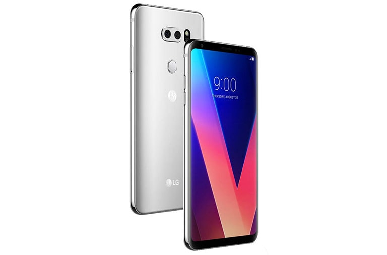 Vorderseite von V30 Smartphone - Silber LG V30 Cloud Silver H930