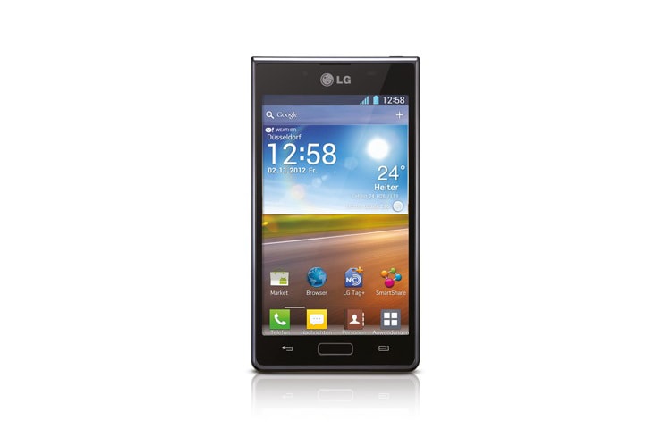 Vorderseite von OPTIMUS L7 Stylisches Smartphone mit 4,3 Zoll NOVA Display, Android 4.0 &amp; NFC P700