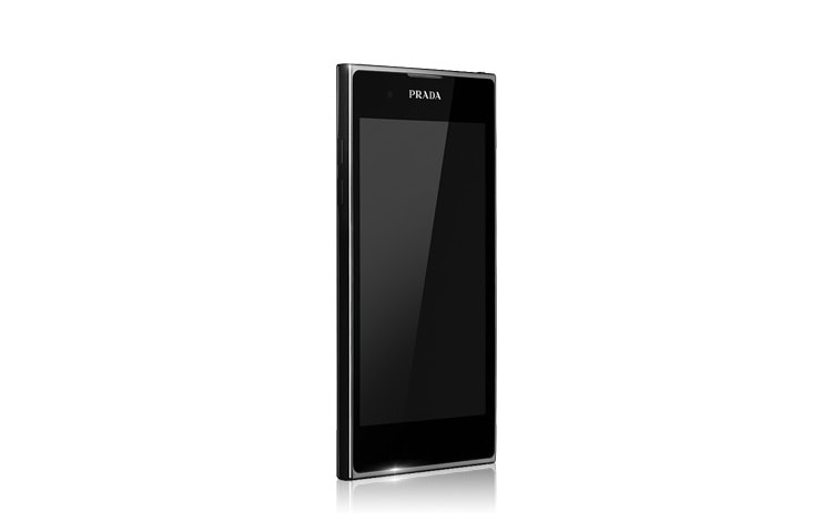 Vorderseite von PRADA Phone by LG 3.0 Fashion-Smartphone von PRADA und LG mit LG NOVA High Brightness Display, 1,0 GHz-Dual-Core/Dual-Channel-Prozessor und Saffiano-Dekor P940