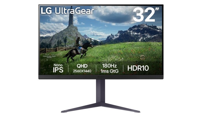 LG 32” UltraGear™ QHD Nano IPS 180Hz Gaming-Monitor | 1ms (GtG), HDR10, 32GS85QX-B