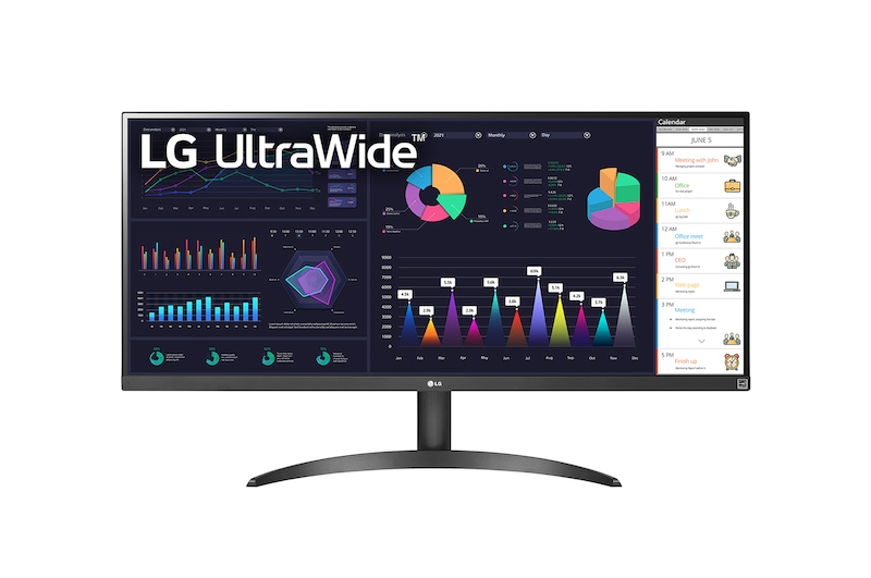 LG 34 Zoll 21:9 UltraWide™ Full HD IPS Monitor mit AMD FreeSync™, 34WQ500-B