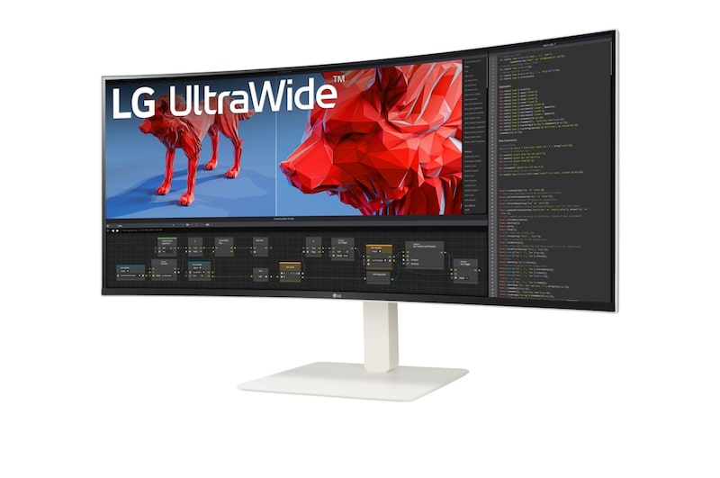 LG 38" UltraWide™ QHD+ (3840 x 1600) Curved Monitor, 38WR85QC-W