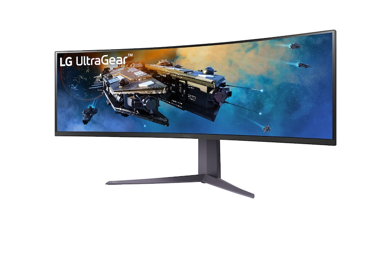 LG Curved 45" UltraGear™ DQHD-Monitor mit 200 Hz Bildwiederholrate, 45GR65DC-B