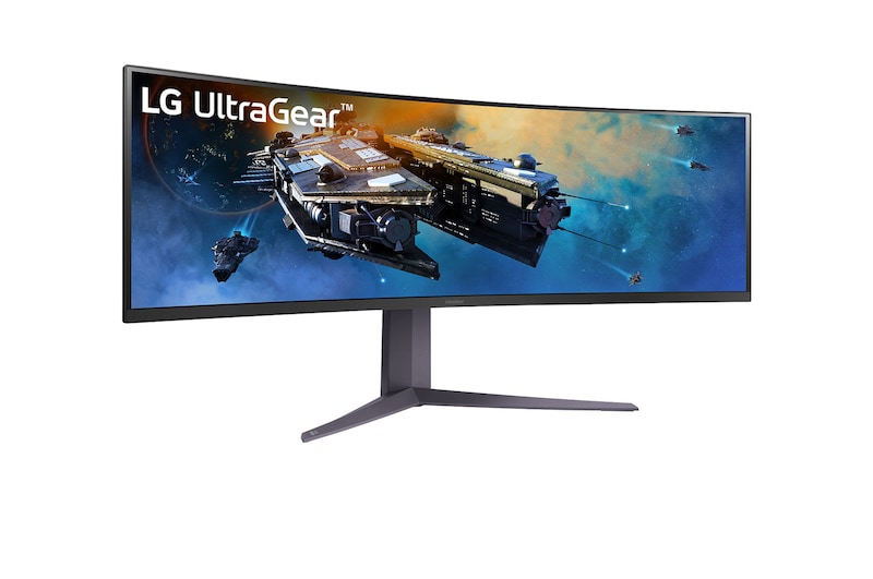 LG Curved 45" UltraGear™ DQHD-Monitor mit 200 Hz Bildwiederholrate, 45GR65DC-B