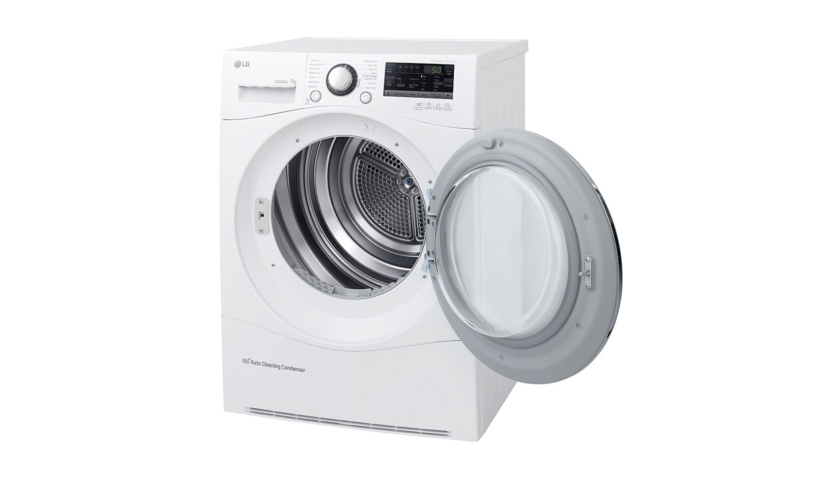 LG Trockner mit 7 kg Fassungsvermögen, Wärmepumpentechnologie und niedrigem Energieverbrauch, RC7055AH2M