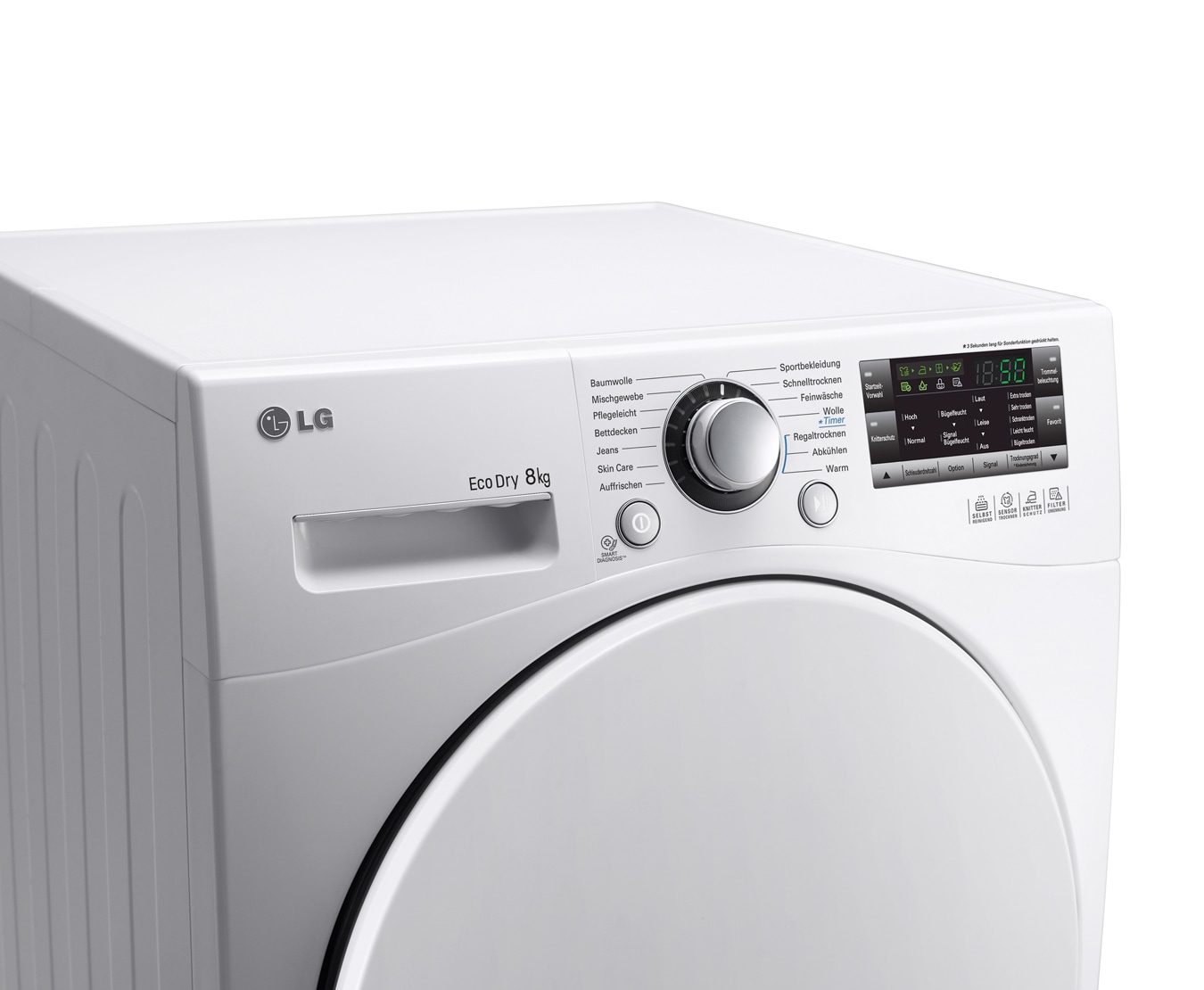 LG 8(7) kg Wäschetrockner mit Wärmepumpen-Technologie, RC8055AH1Z