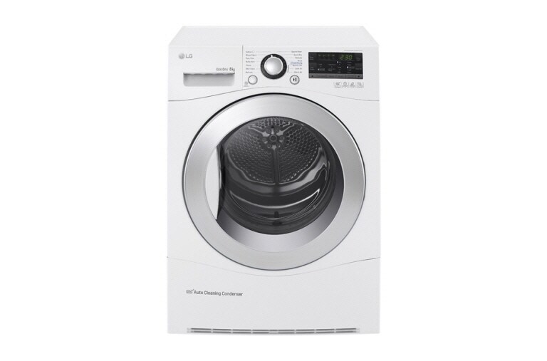 Kondenstrockner LG RC8055AH2Z mit bis zu 8kg Fassungsvermögen.