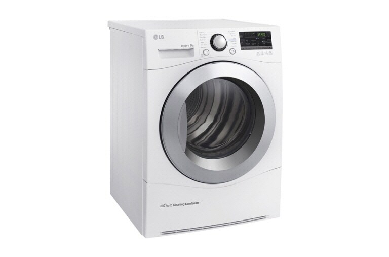LG Trockner mit 8 kg Fassungsvermögen, Wärmepumpentechnologie und niedrigem Energieverbrauch, RC8055AH2Z