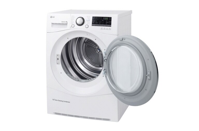 LG Trockner mit 8 kg Fassungsvermögen, Wärmepumpentechnologie und niedrigem Energieverbrauch, RC8055AH2Z