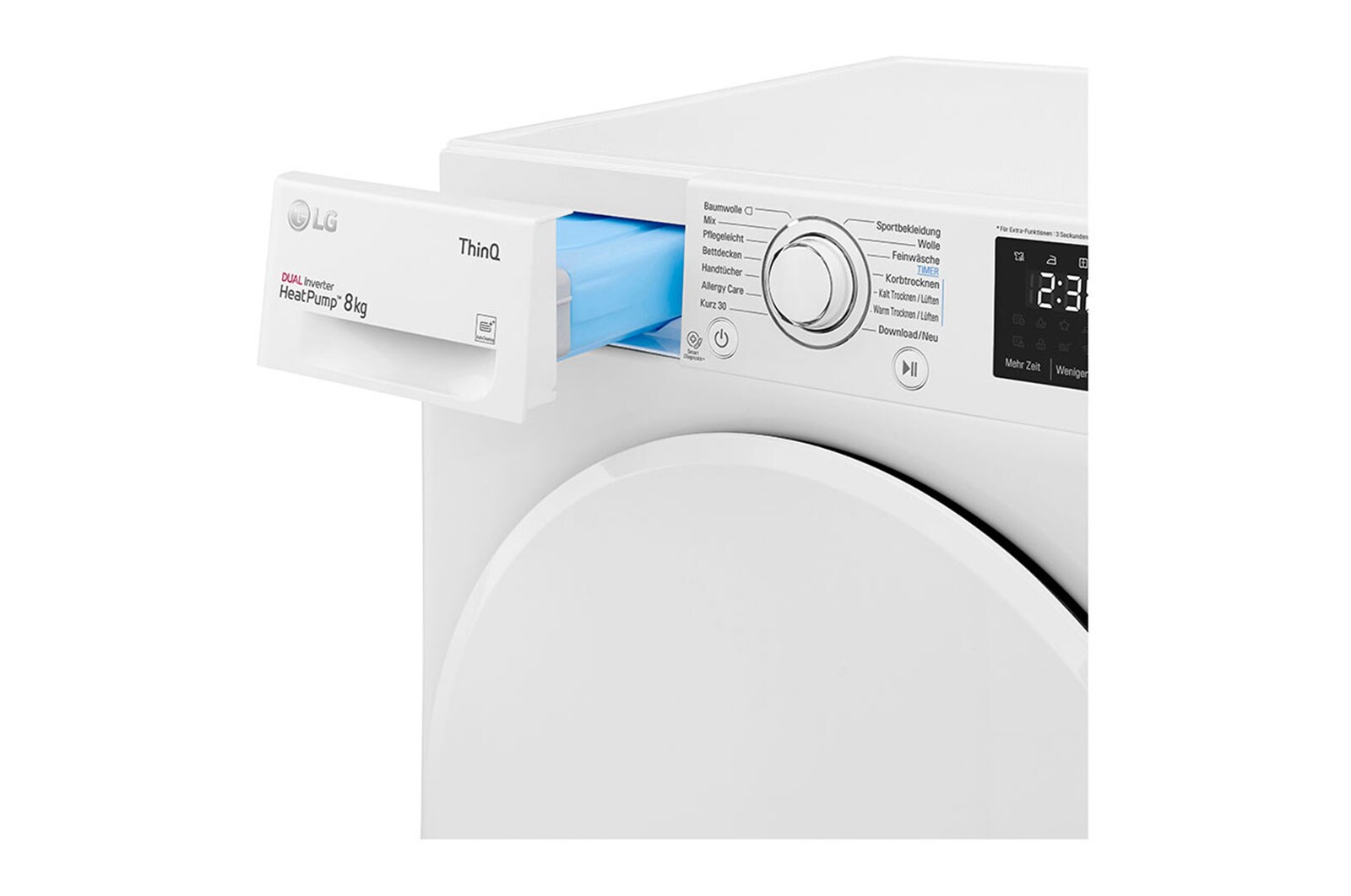 LG Trockner mit Dual Inverter Wärmepumpentechnologie und autoreinigendem Kondensator bis zu 8 kg Fassungsvermögen, Energieeffizienzklasse A+++, RT8DIHP