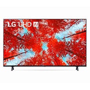 Vorderansicht des LG UHD TV mit eingefügtem Bild und Produktlogo