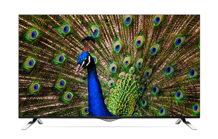 Vorderseite von ULTRA HD TV von LG mit einer Bildschirmdiagonale von 60&#34;, Metallic Design und Netcast 4.5 60UF695V