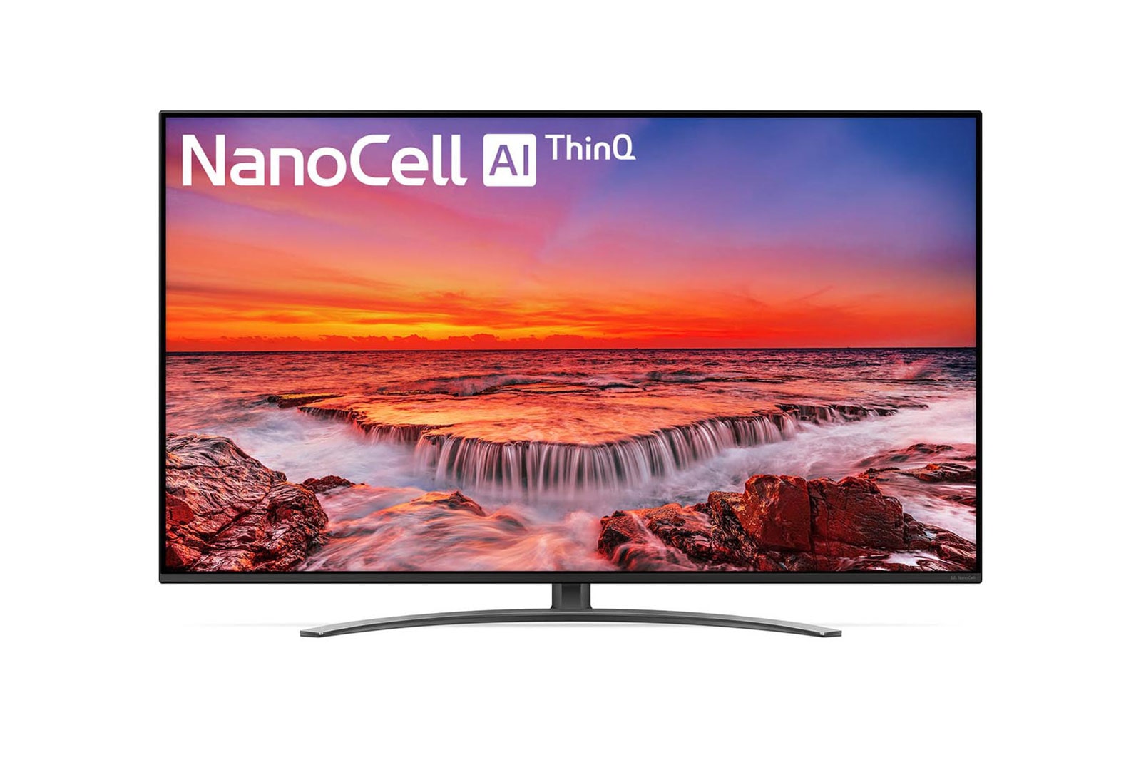 Vorderseite von 65“ LG NanoCell TV 65NANO816NA
