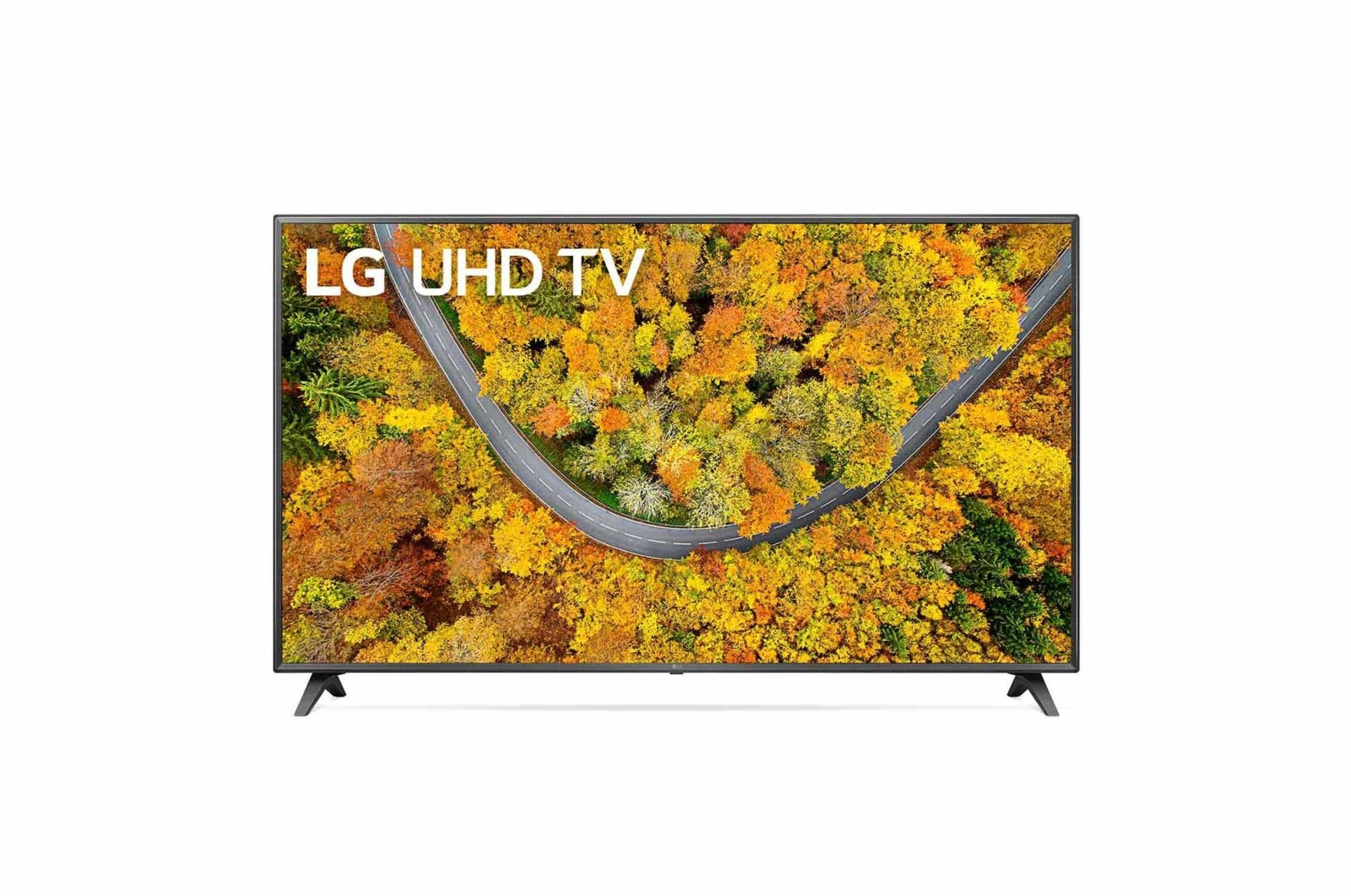Eine Vorderansicht des LG UHD TV