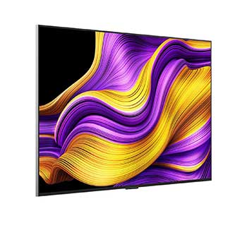 Leicht seitliche Ansicht des LG OLED evo AI G5 4K Smart TV.