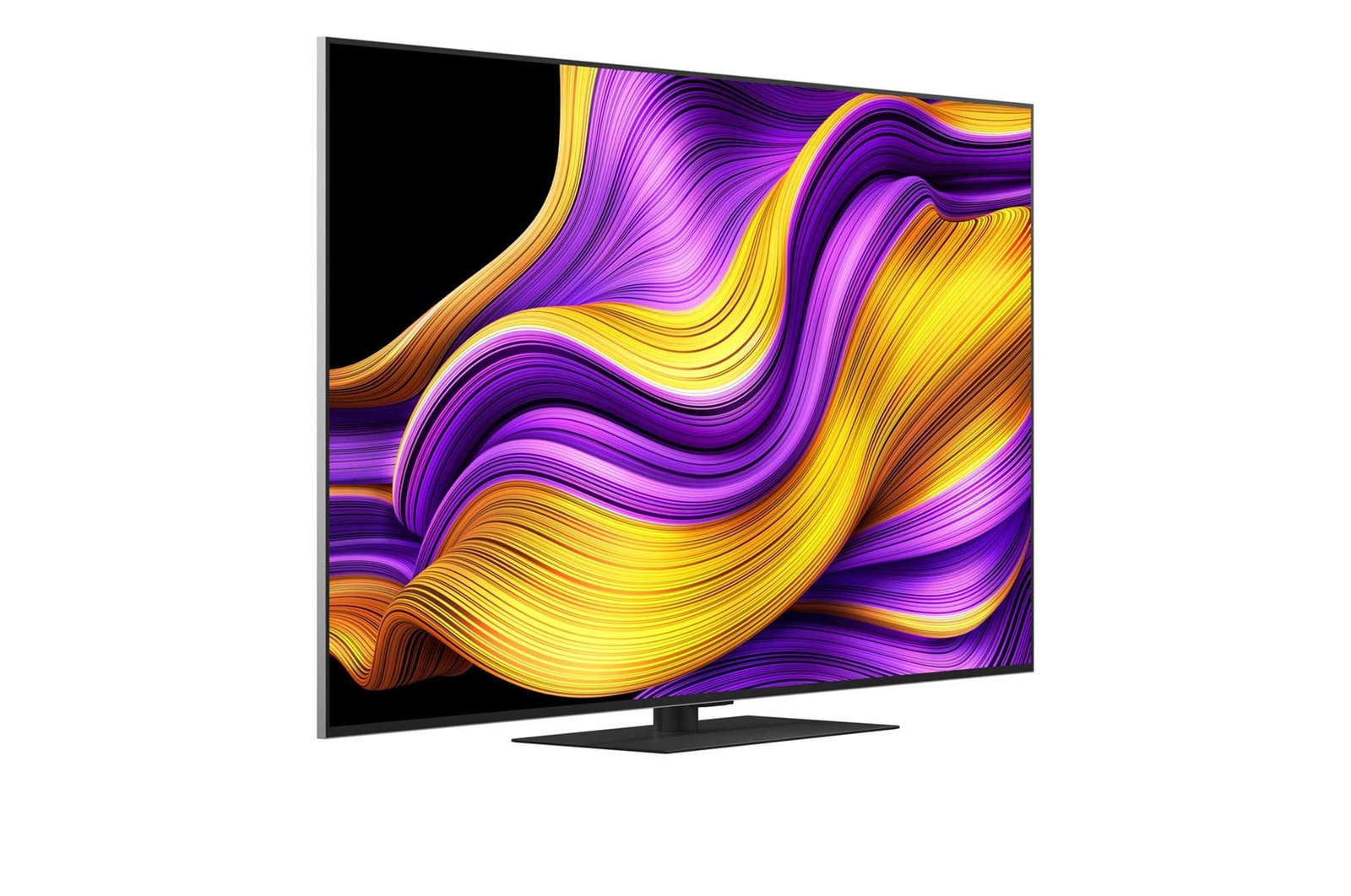 Leicht seitliche Ansicht des LG OLED evo AI G5 4K Smart TV.