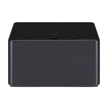 LG SIGNATURE OLED T zeigt einen grünen Baum, der mit Schnee bedeckt ist.