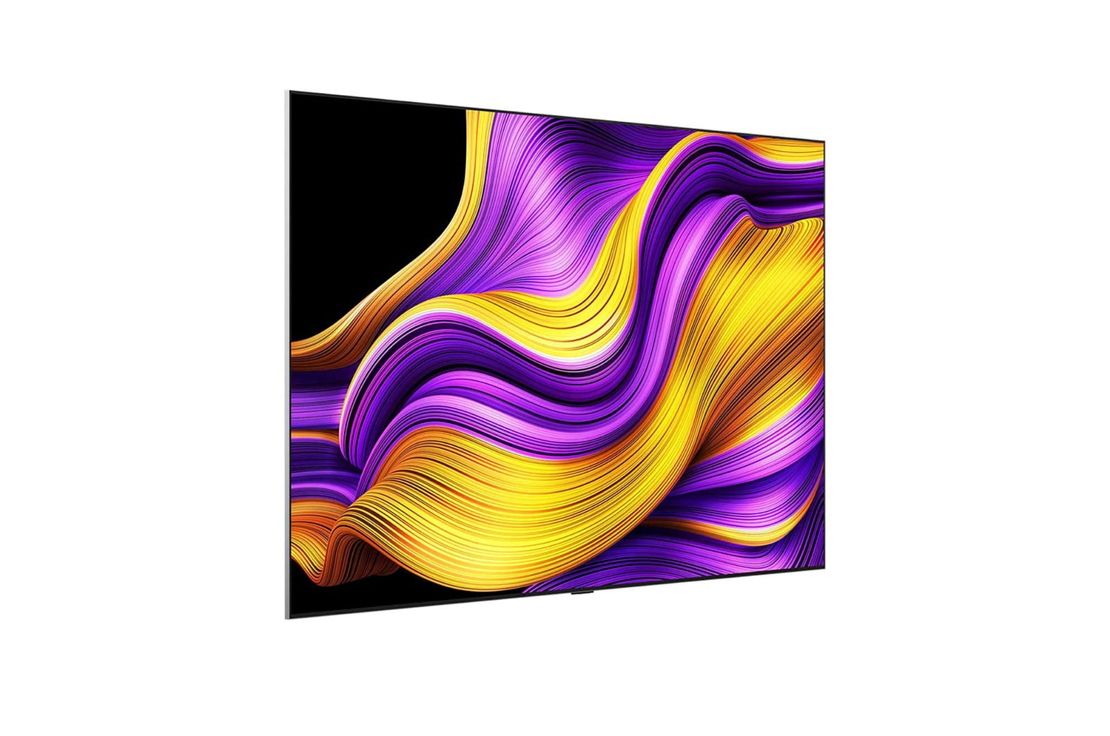 Leicht seitliche Ansicht des LG OLED evo AI G5 4K Smart TV.