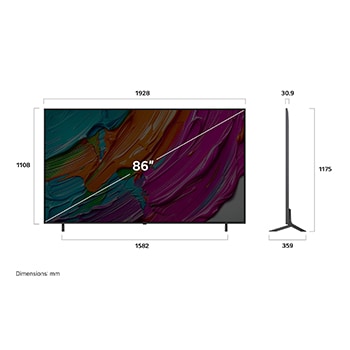Farbspritzer schießen in verschiedenen Farben vom Boden nach oben. Intertrek-Zertifizierung für 100 % Farbvolumen nach DCI-P3. Der Titel bezieht sich auf die neue und einzigartige Technologie von LG für einen großen Farbraum, mit der du lebendige Farben auf deinem Bildschirm sehen kannst.