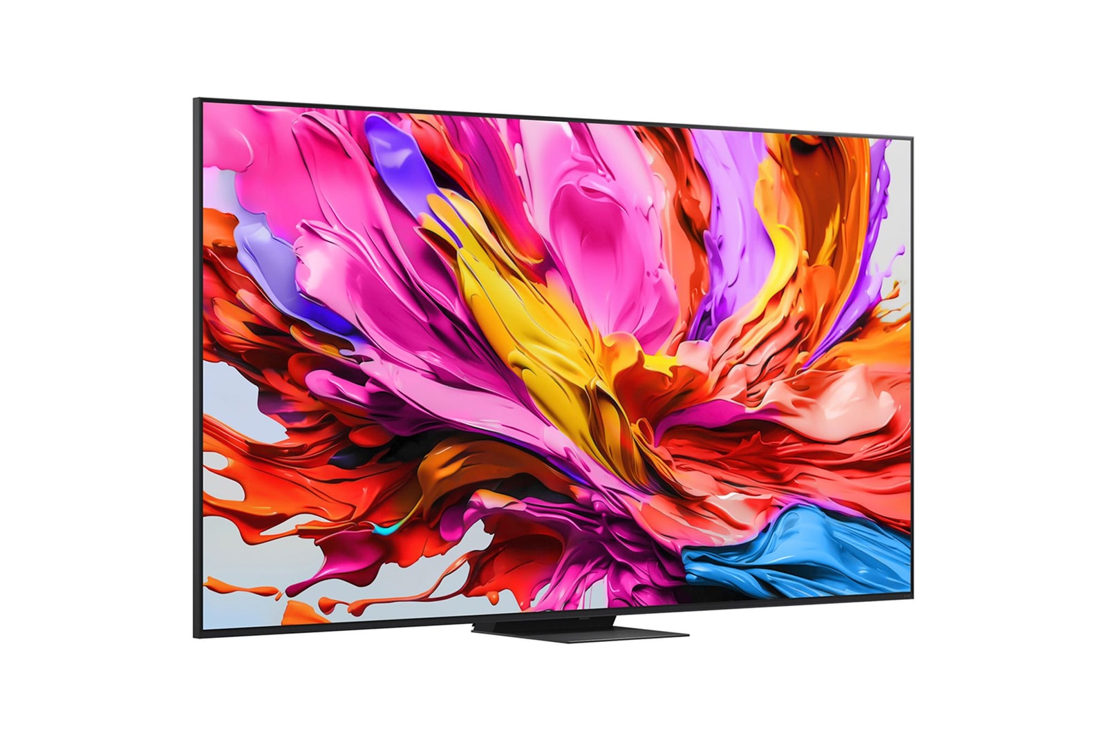 Linke Seitenansicht des LG QNED evo QNED85 TV
