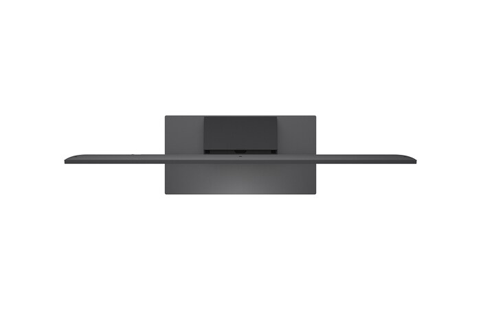 LG AI Magic Remote vor einem LG TV-Bildschirm. Auf dem Bildschirm erscheint eine personalisierte Begrüßung durch die LG KI mit benutzerdefinierten Schlüsselwörtern, die auf dem Such- und Sehverlauf des Benutzers basieren. An der Fernbedienung befinden sich ein Symbol und ein Hinweis darauf, dass die AI Concierge-Funktion mit einem kurzen Druck auf die KI-Schaltfläche leicht zugänglich ist.