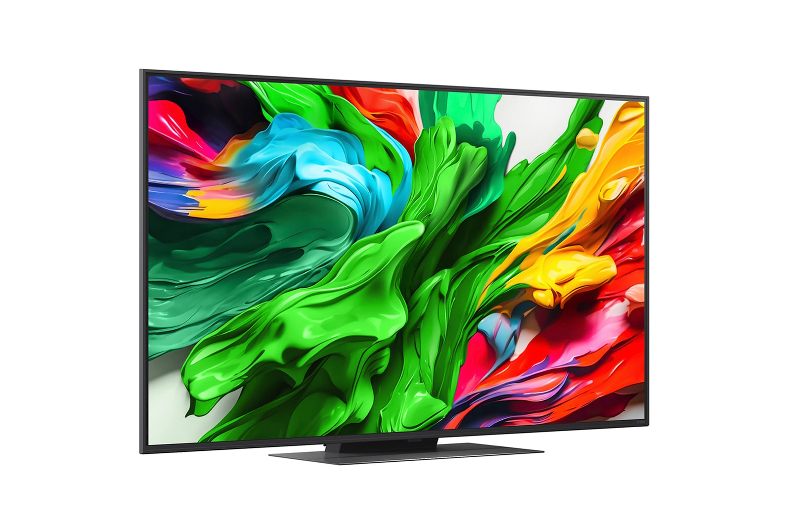 LG TV-Bildschirm mit einer AI Magic Remote im Vordergrund. Die KI-Schaltfläche ist hervorgehoben und eine Sprechblase zeigt den Text „Schlage einen Film vor, der mir gefällt“. Auf dem Bildschirm sehen wir das Benutzersymbol E, das anzeigt, dass AI Voice ID in der Lage war, den Benutzer zu identifizieren und personalisierte Empfehlungen allein auf der Grundlage seiner Stimme zu geben.