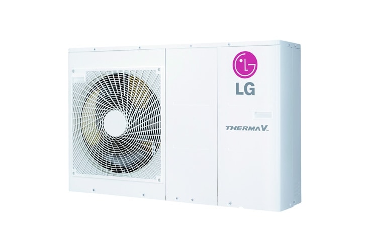 Vorderseite von 7kW Luft/Wasser Monobloc Wärmepumpe HM071M