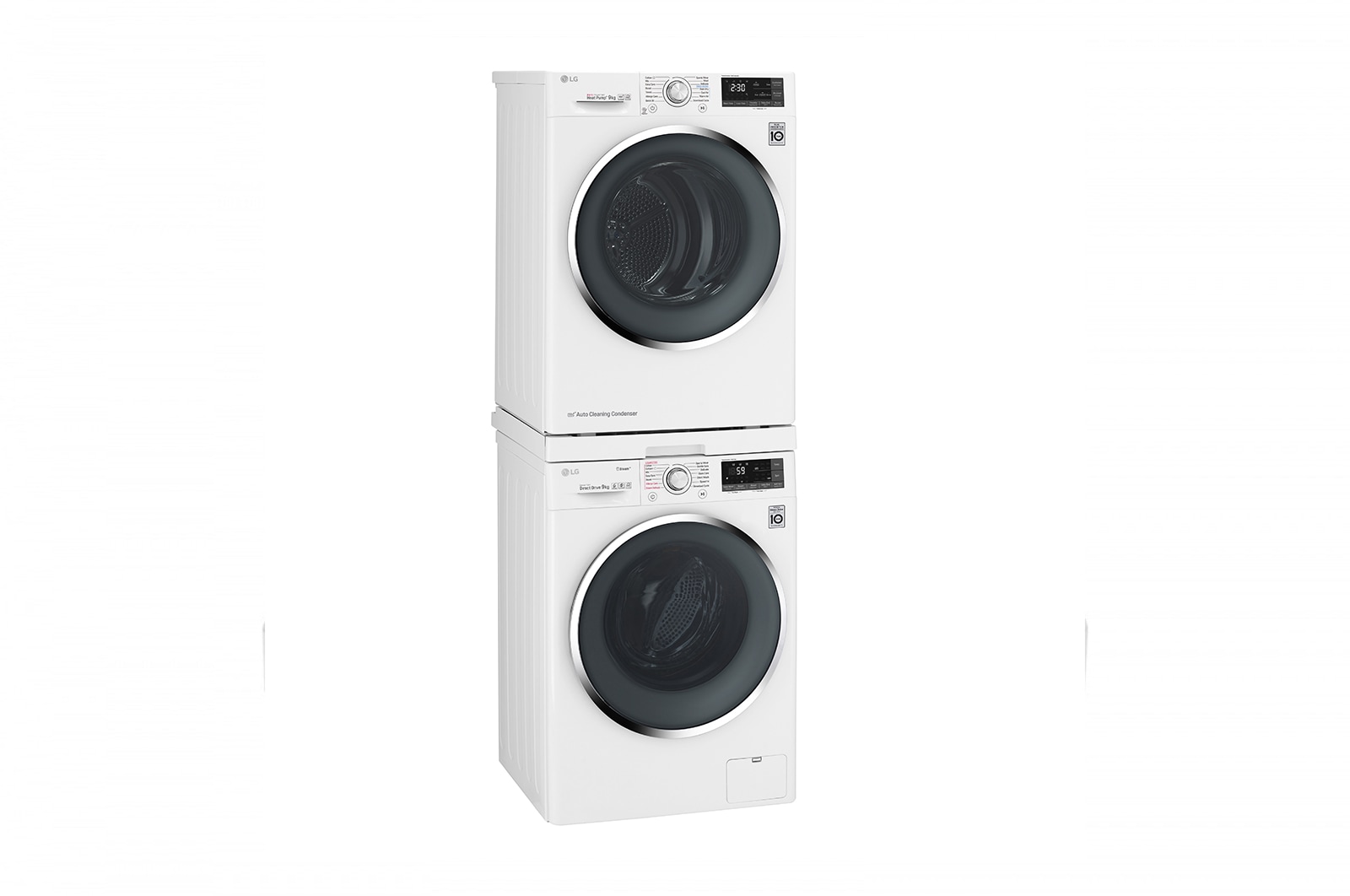 LG Weißer Anschluss für Waschmaschine/Trockner mit ausziehbarem Fachboden - DSTWH, DSTWH