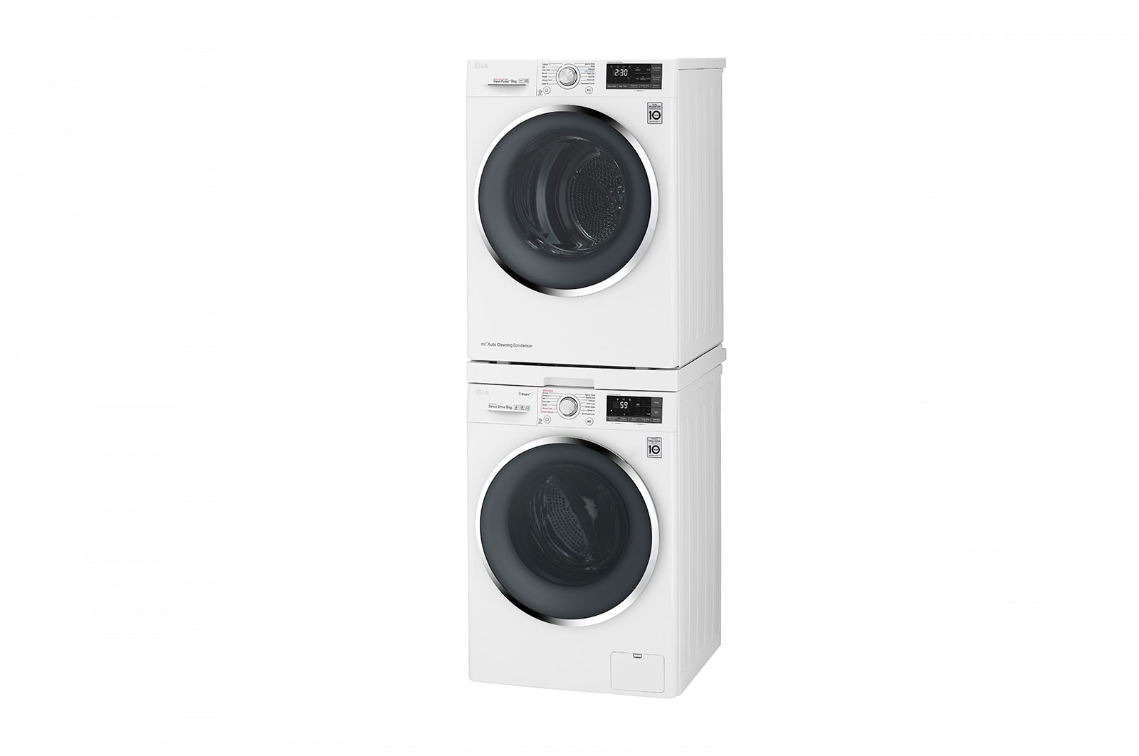 LG Weißer Anschluss für Waschmaschine/Trockner mit ausziehbarem Fachboden - DSTWH, DSTWH