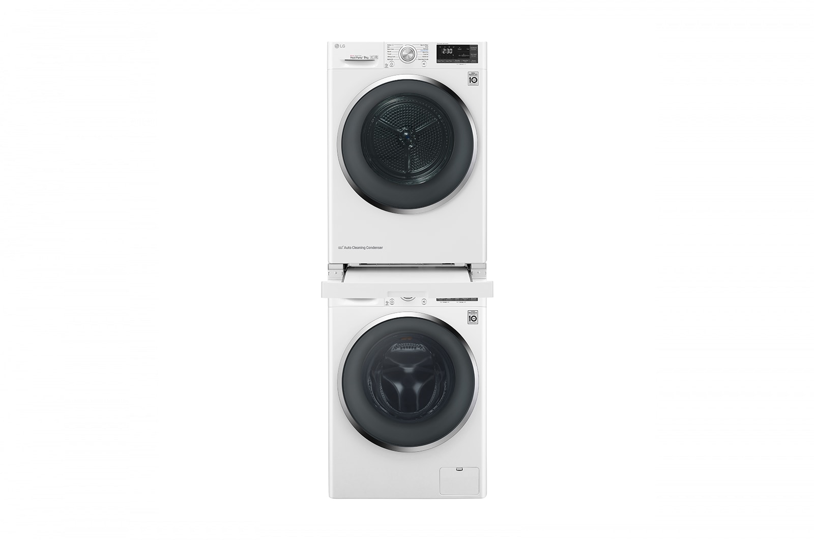 LG Weißer Anschluss für Waschmaschine/Trockner mit ausziehbarem Fachboden - DSTWH, DSTWH