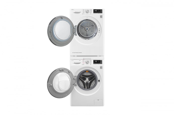 LG Weißer Anschluss für Waschmaschine/Trockner mit ausziehbarem Fachboden - DSTWH, DSTWH