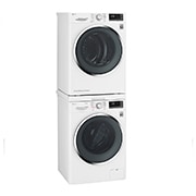 LG Weißer Anschluss für Waschmaschine/Trockner mit ausziehbarem Fachboden - DSTWH, DSTWH