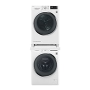 LG Weißer Anschluss für Waschmaschine/Trockner mit ausziehbarem Fachboden - DSTWH, DSTWH